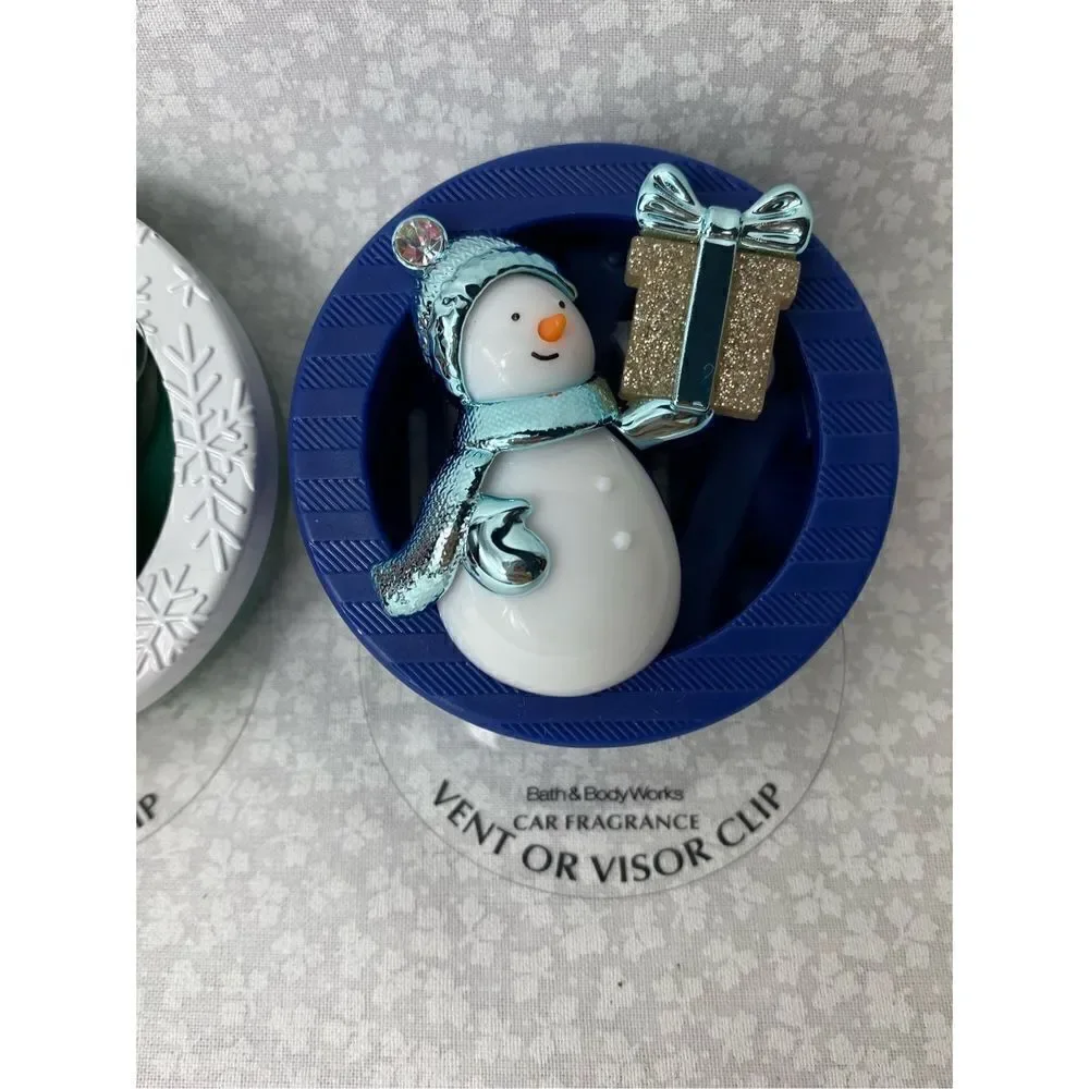 BATH AND BODY WORKS SANTA AND SNOWMAN CAR SCENTABLES